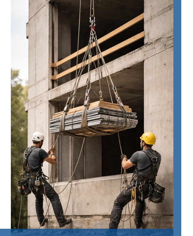 Подъем материала на этаж веревками в Полевской от 1540 р. | ВЫСОТНИК-Плв