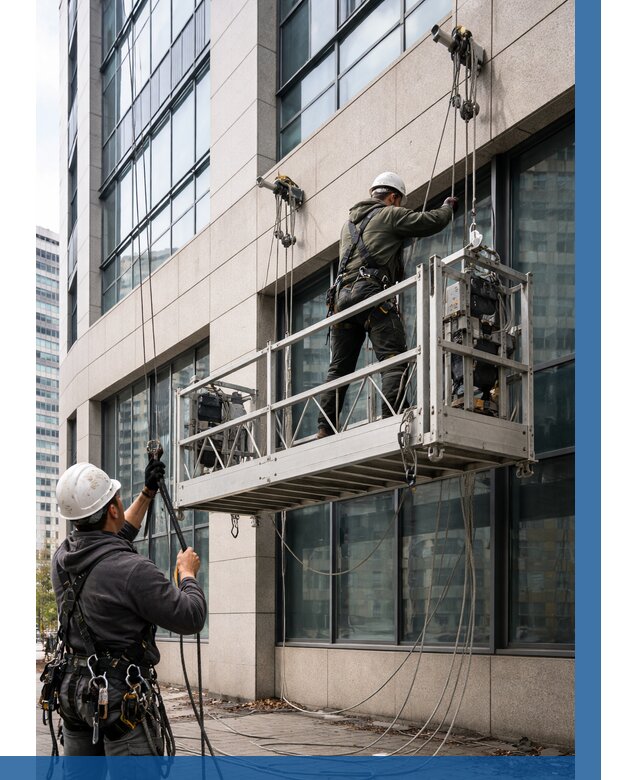 Монтаж и подъем фасадной люльки в Полевской от 12318 р. | ВЫСОТНИК-Плв