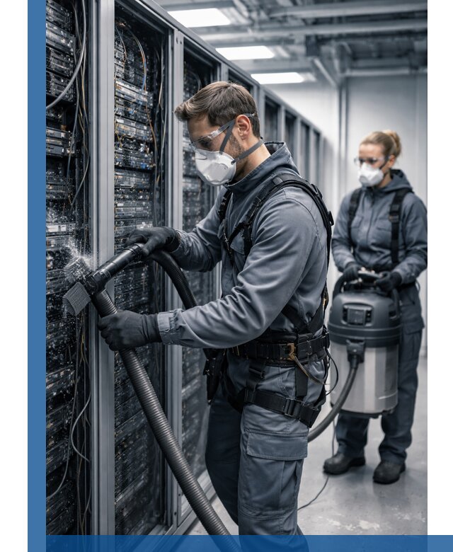 Обеспыливание серверной комнаты в Полевской, профессиональная очистка