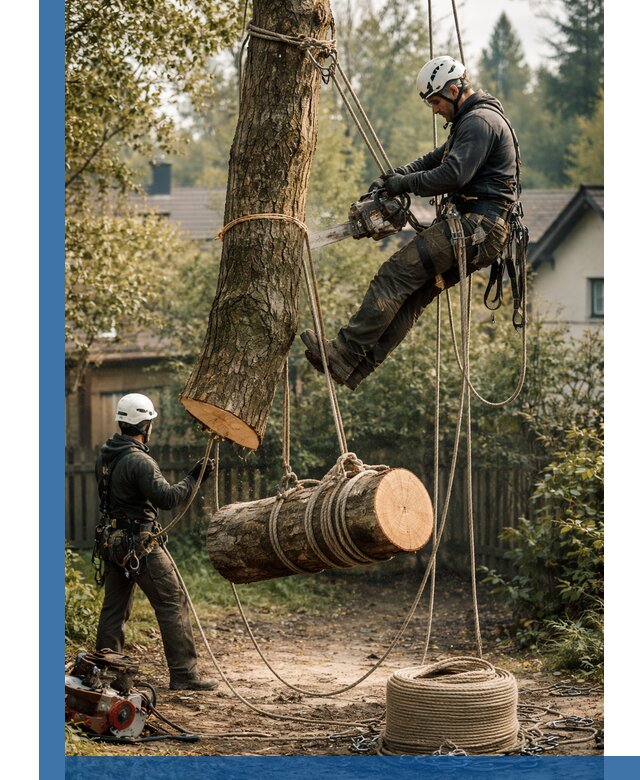 Валка деревьев частями в Полевской, безопасно и аккуратно