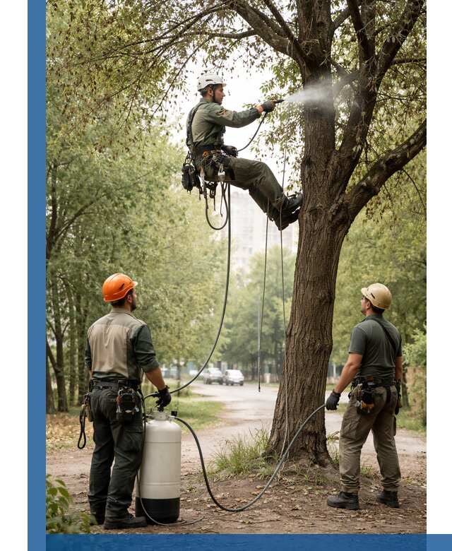 Обработка деревьев от вредителей в Полевской профессиональная защита