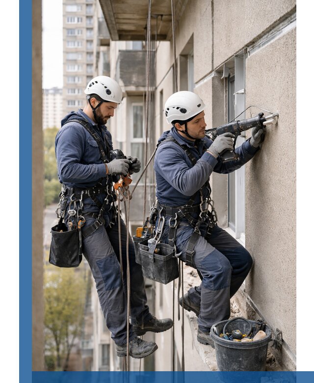 Промышленные альпинисты высотные работы и монтаж в Полевской